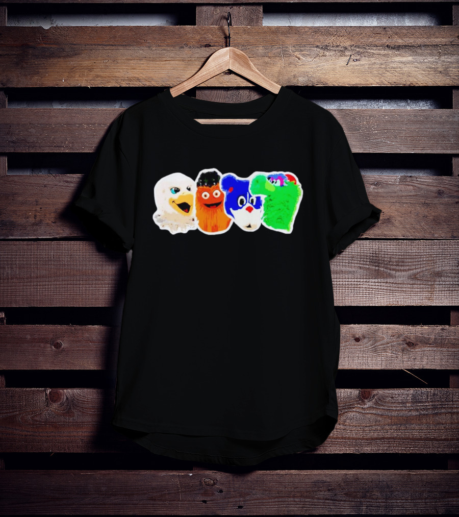 Philadelphia Eagles Flyers Phillies Phanatic Mascots T-Shirt