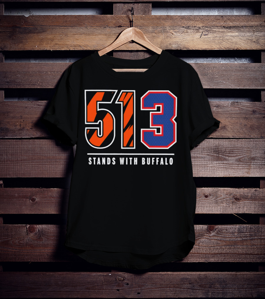 Bengals 513 Stands With Buffalo Football Solidarity T-Shirt