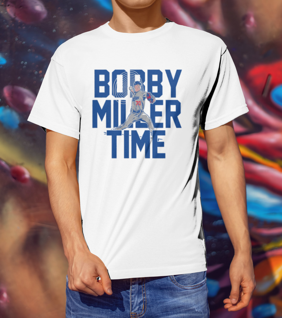Bobby Miller Time Baseball Player Number 70 Dodgers Pitcher T-Shirt