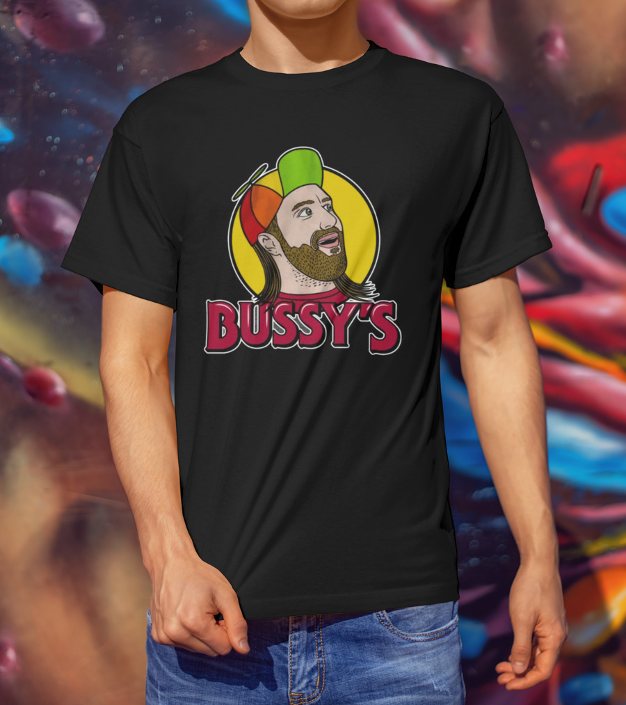 Bunker Branding Leigh Mcnasty Bussy's Retro Cartoon Hat T-Shirt