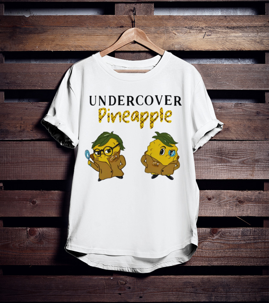 Crime Weekly Podcast Merch Undercover Pineapple Detective Characters Duo T-Shirt