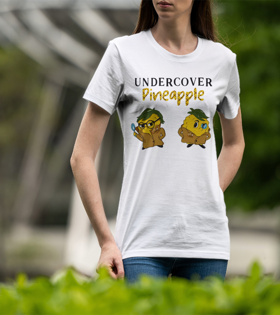 Crime Weekly Podcast Merch Undercover Pineapple Detective Characters Duo T-Shirt