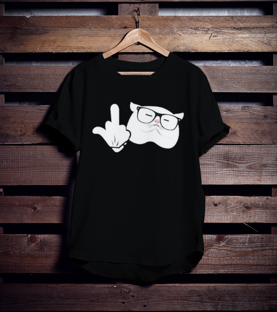 Steve Habetler Catturd Birdturd Glasses Cat Gesture T-Shirt