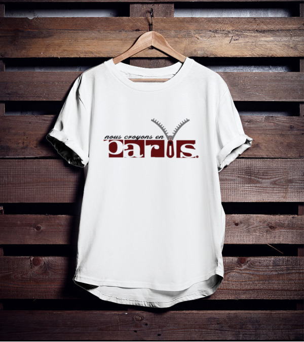 Nous Croyons En Paris Zipper T-Shirt