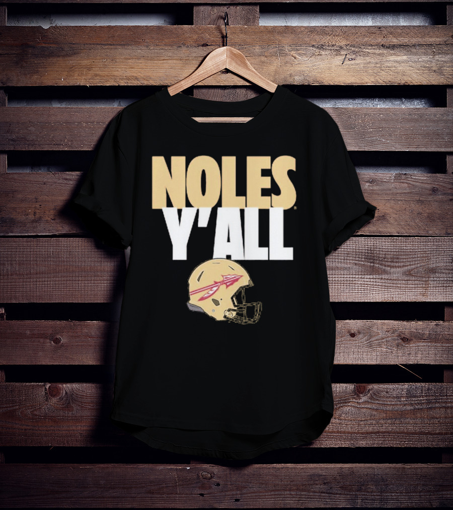 Noles Y'all Florida State Seminoles Helmet T-Shirt