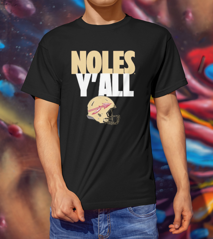 Noles Y'all Florida State Seminoles Helmet T-Shirt