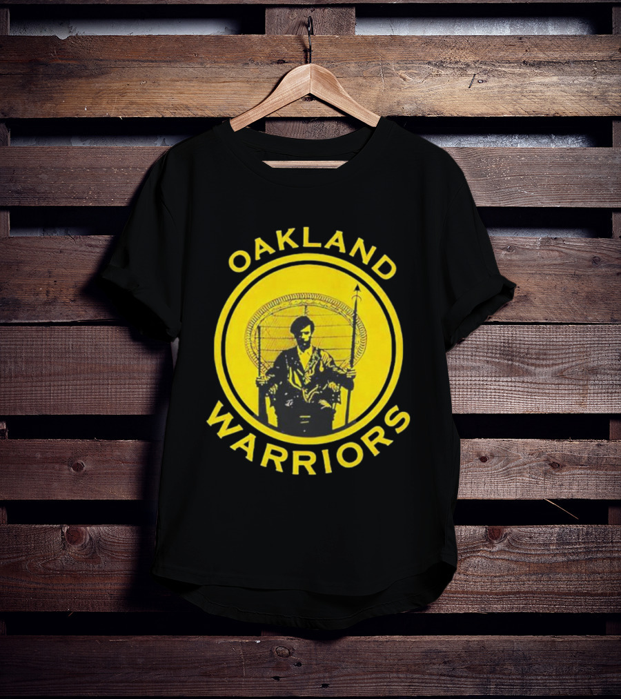 Oakland Warriors Huey Newton Chair Emblem T-Shirt