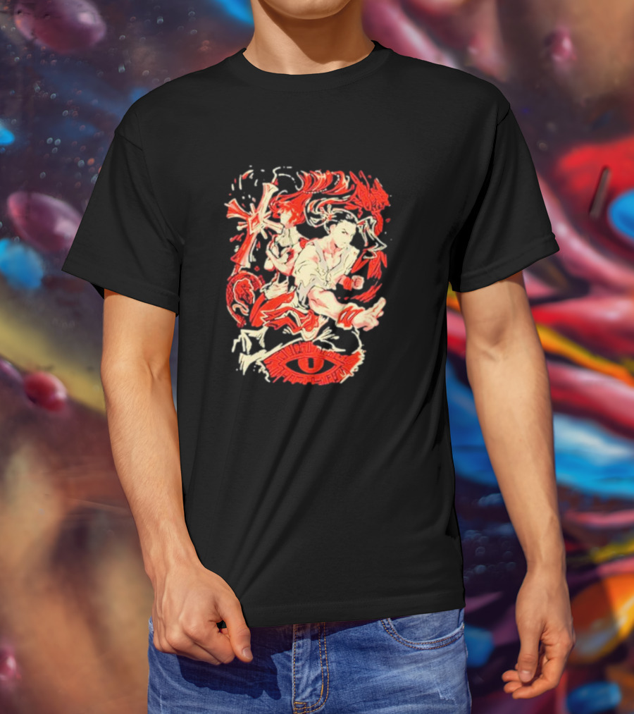 Xenogears Alpha Omega Eye Character Dynamic Red White T-Shirt