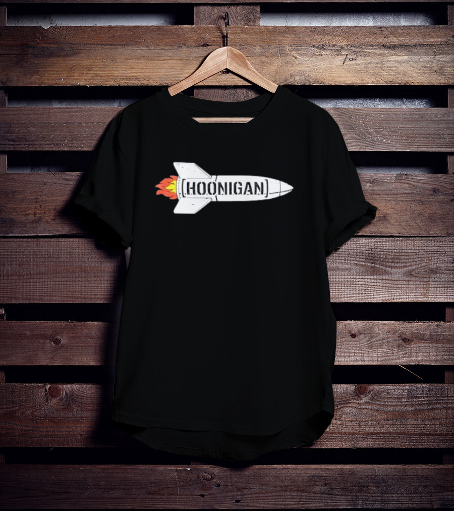 Hoonigan Rocket With Flames T-Shirt