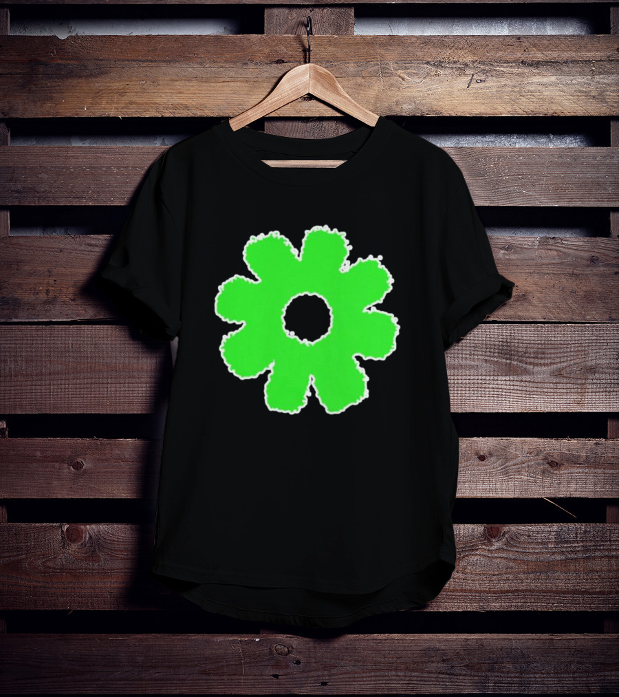 Scowl Neon Green Flower T-Shirt