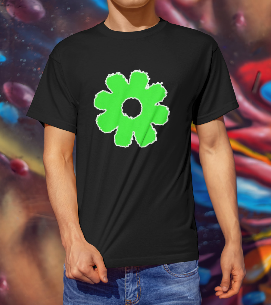 Scowl Neon Green Flower T-Shirt