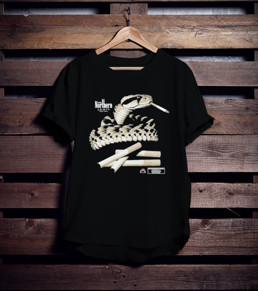 Northern Lights Snake With Smoking T-Shirt