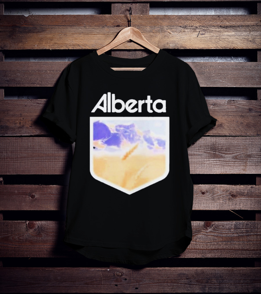 Alberta Mountain Scenic Shield Vitamin Deer Alberta Life T-Shirt