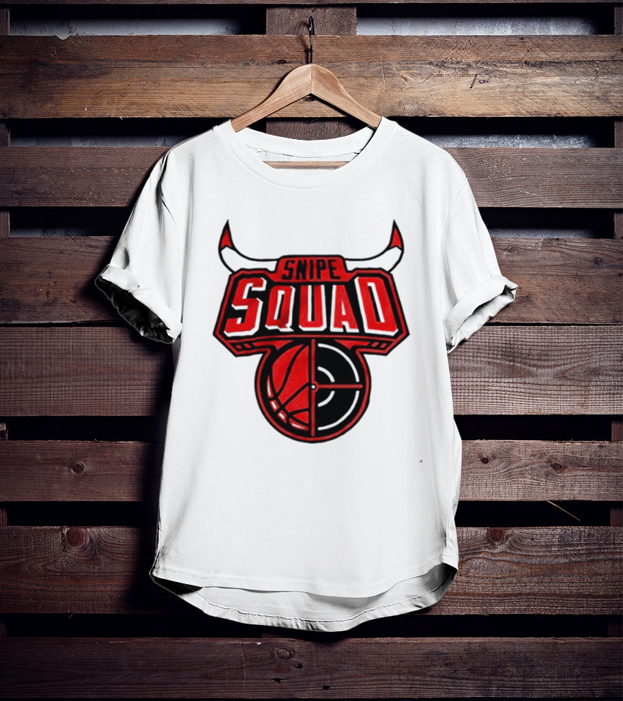 Chicago Bulls Snipe Squad Basketball Target Bull Horns T-Shirt