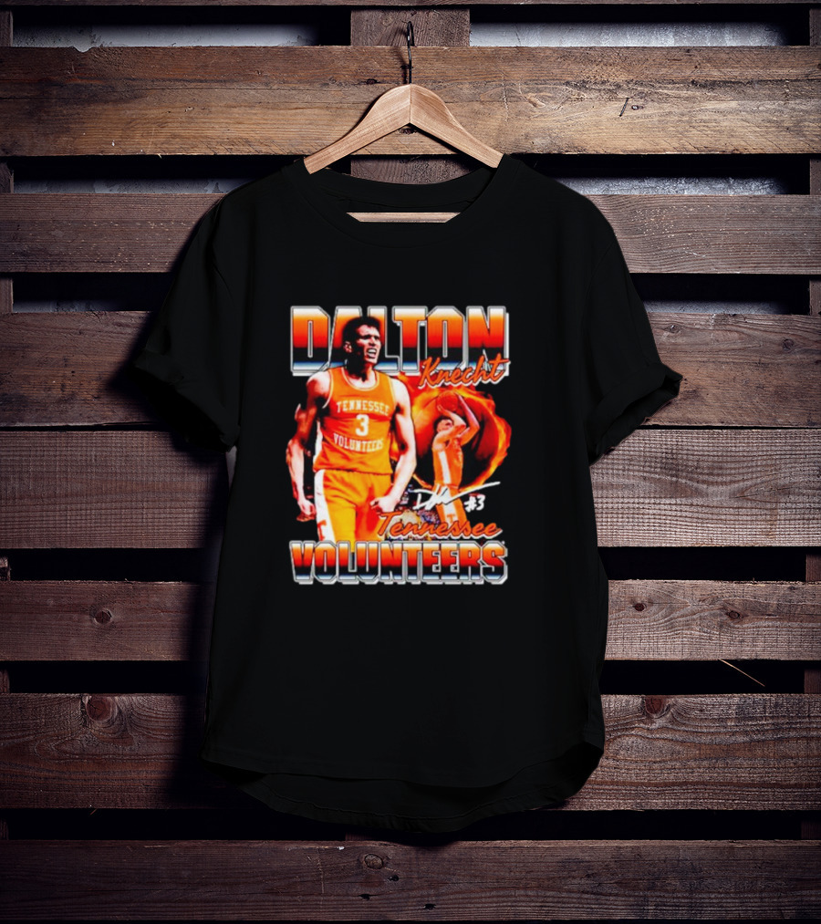 Dalton Knecht Tennessee Volunteers #3 Signature T-Shirt