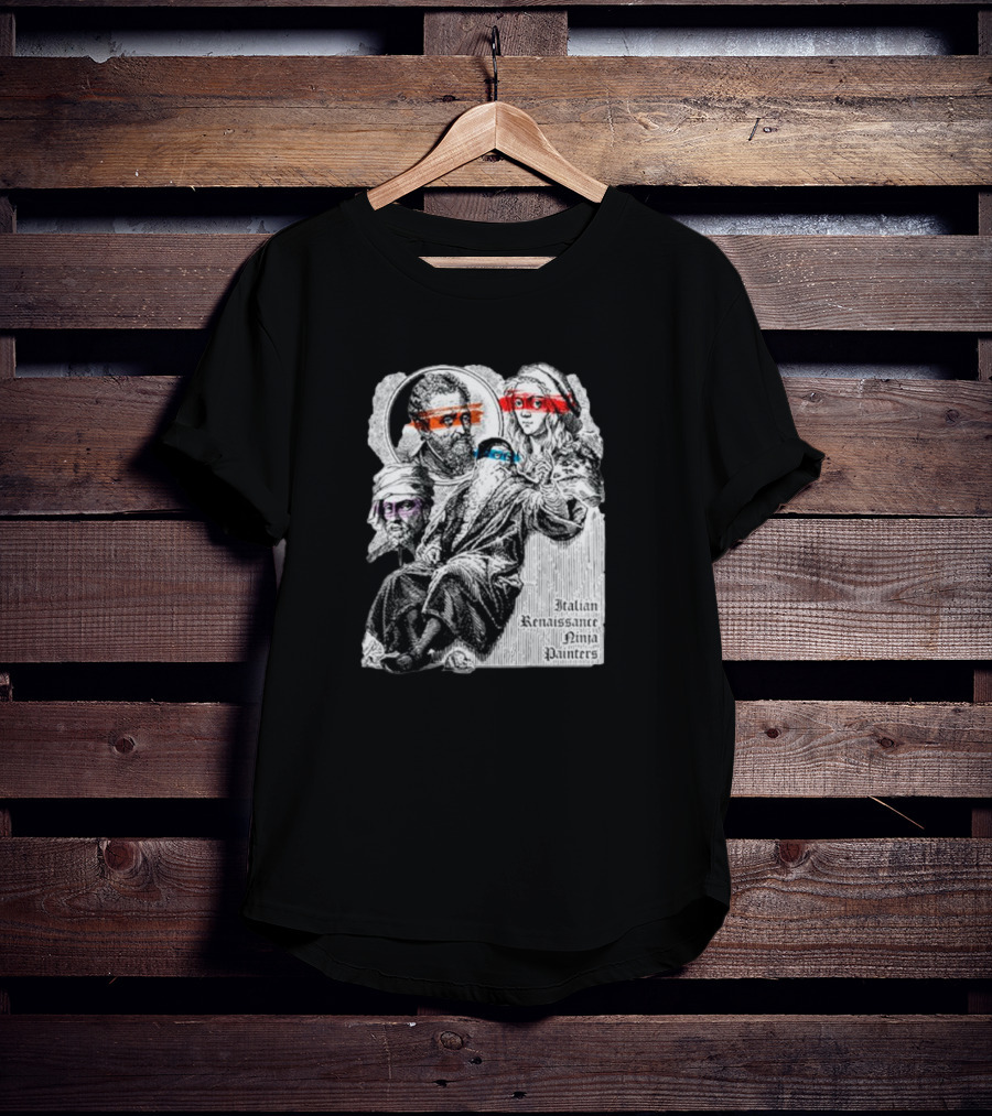Italian Renaissance Ninja Painters Graphic Mashup T-Shirt