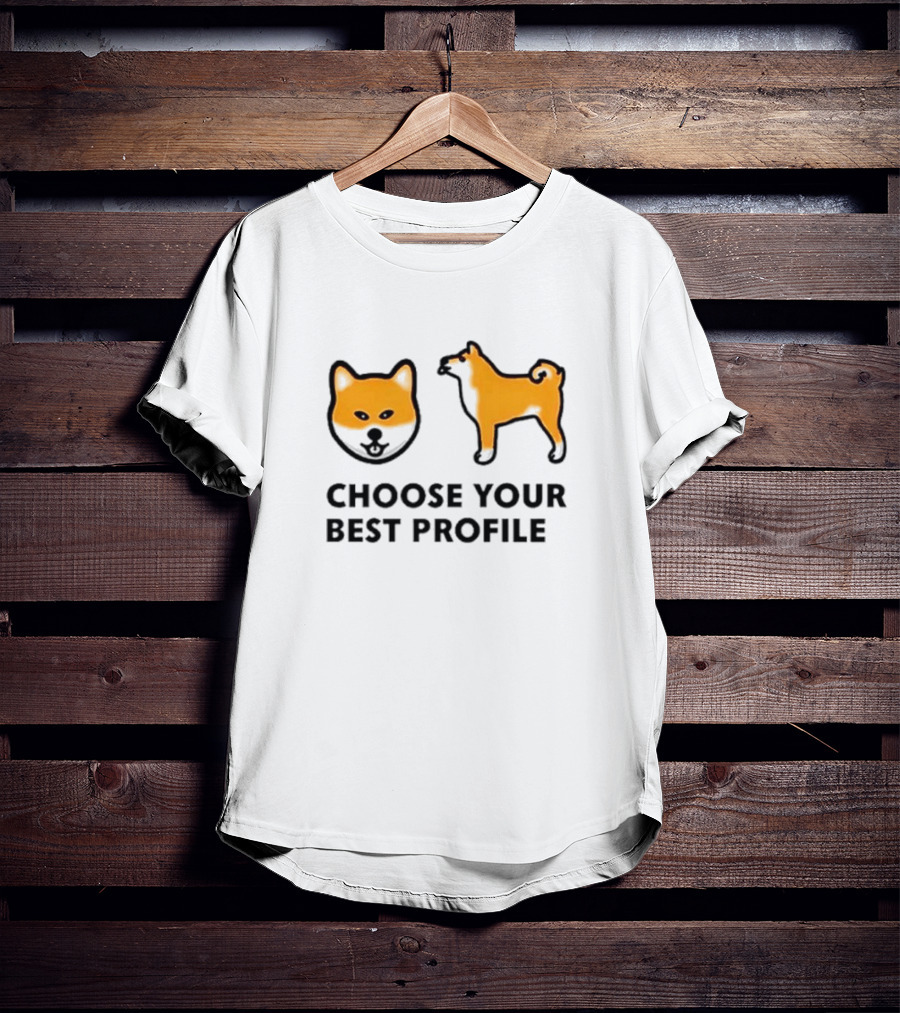 Shiba Inu Choose Your Best Profile Face Or Side View T-Shirt