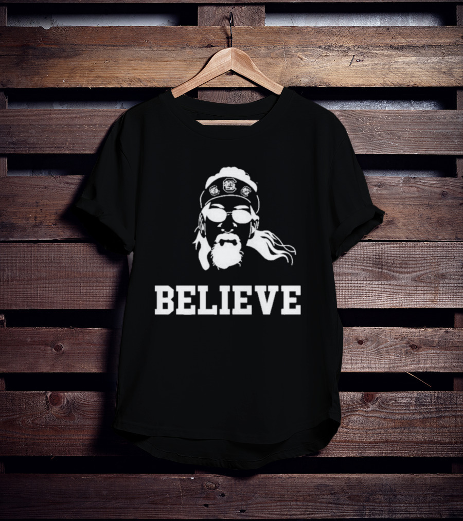Gamecock Jesus Believe Sunglasses Headband T-Shirt