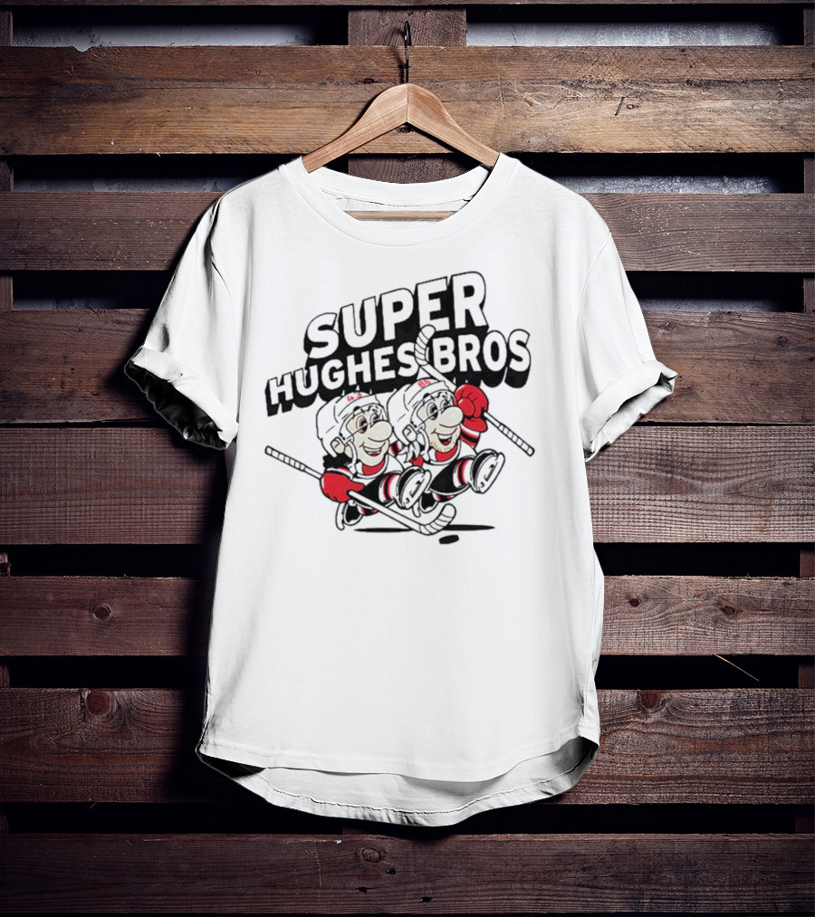 Super Hughes Bros Jack Hughes Luke Hughes Hockey Brothers T-Shirt
