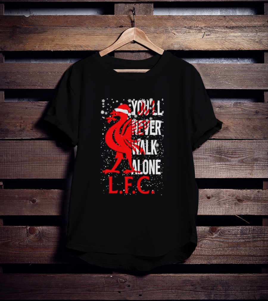 Liverpool Santa You'll Never Walk Alone L.F.C. Christmas T-Shirt