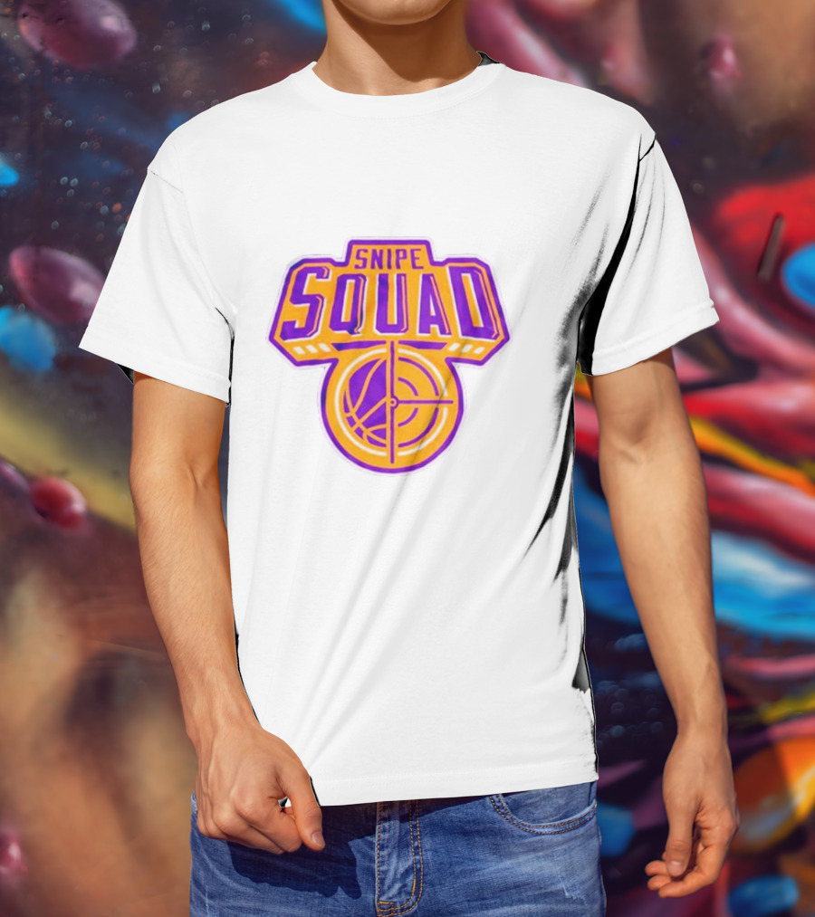 Snipe Squad Los Angeles Lakers Style Basketball Crosshair T-Shirt