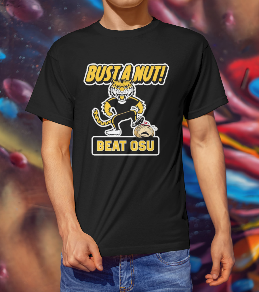 Bust A Nut Beat OSU Missouri Tigers Anti-Ohio State T-Shirt