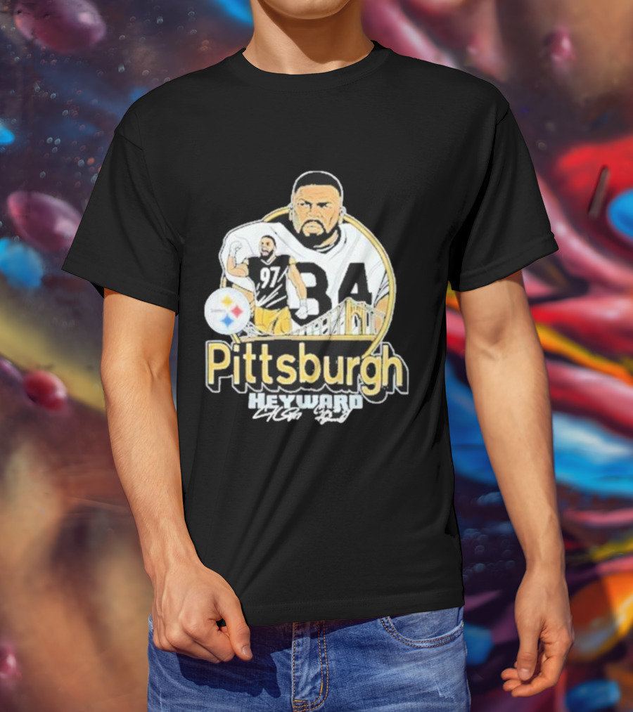Pittsburgh Heyward 97 Football Steel City Bridge T-Shirt