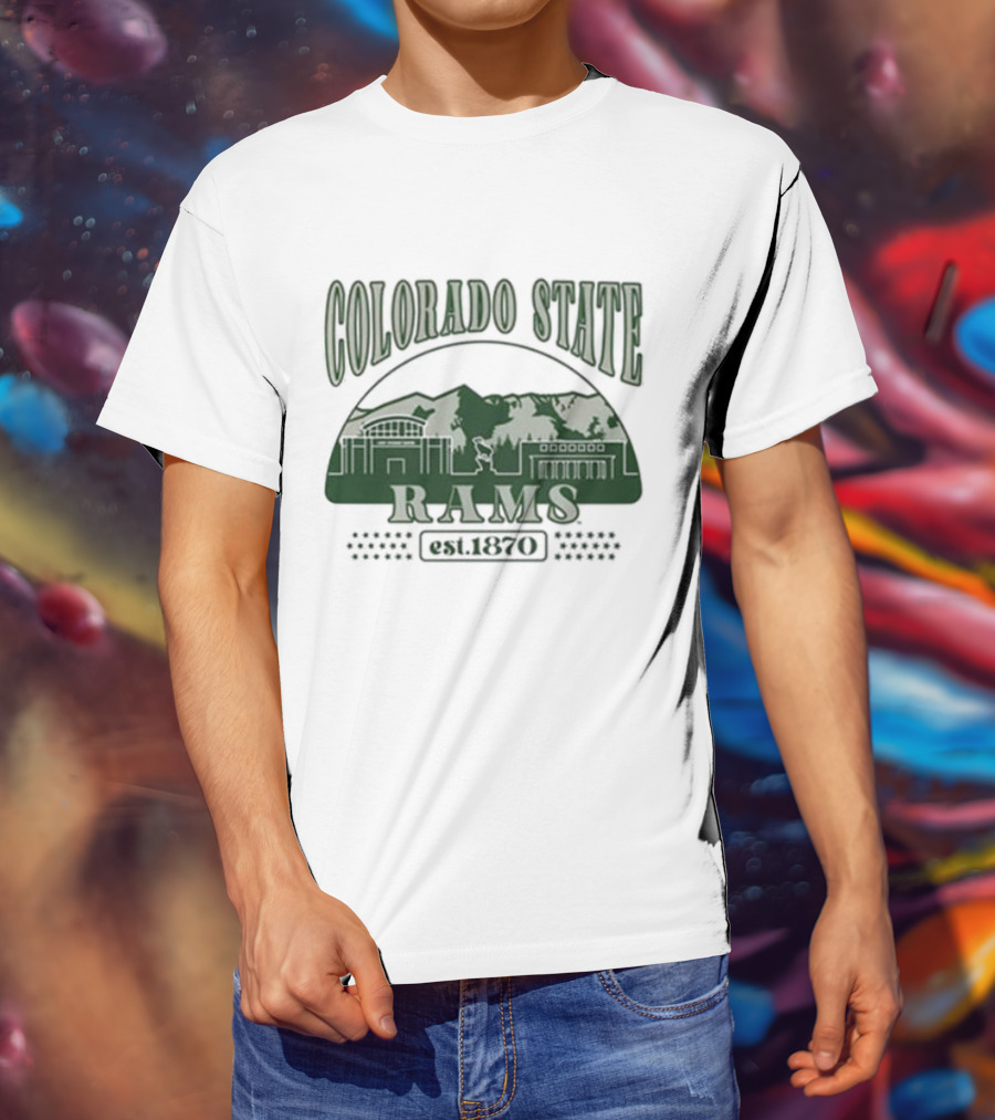 Colorado State Rams Est 1870 Campus Mountains T-Shirt