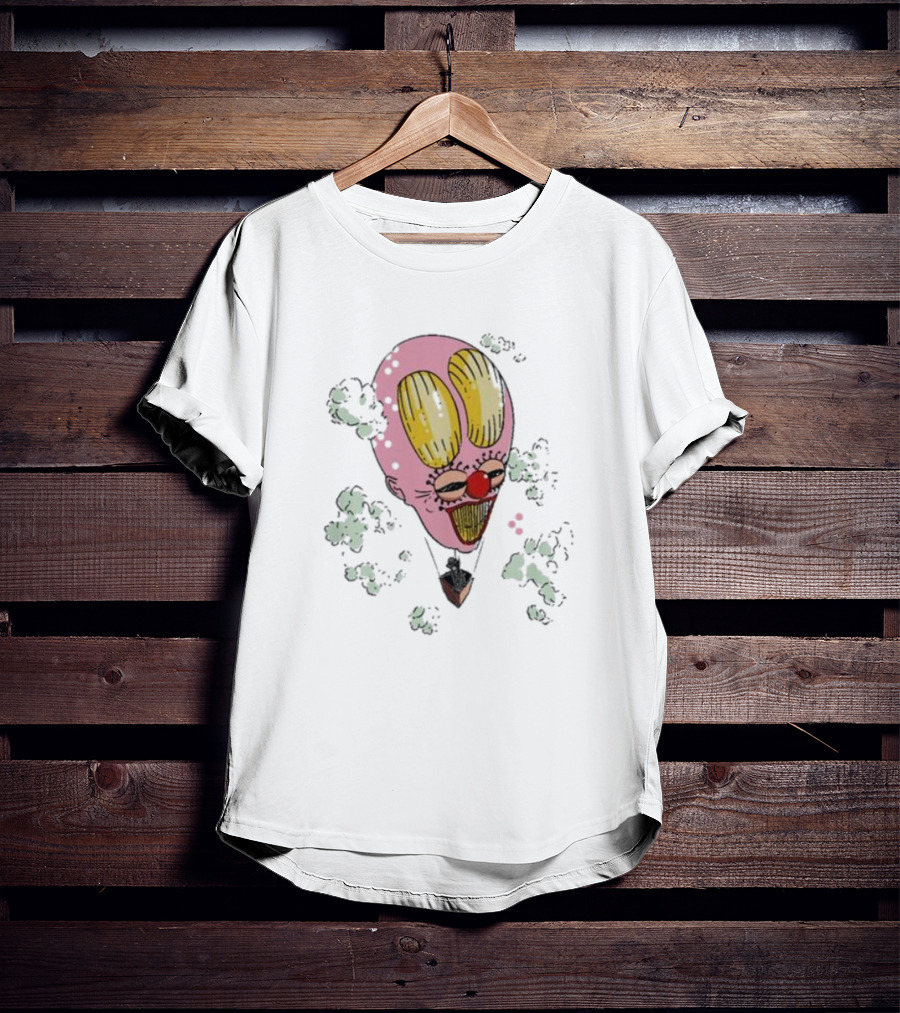 Balloon Head In Cloud With Clown Face T-Shirt