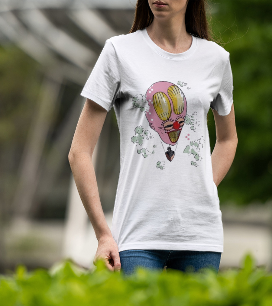 Balloon Head In Cloud With Clown Face T-Shirt
