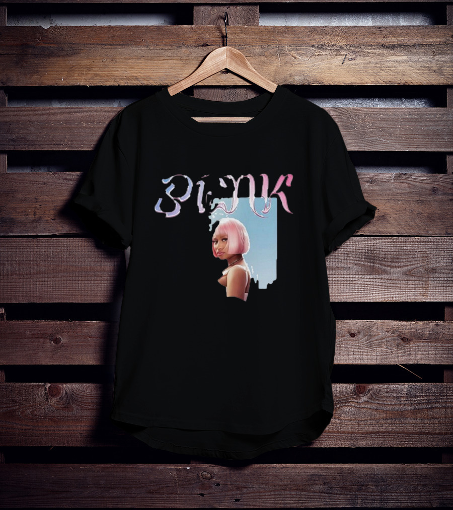 BLΛƆK Nicki Minaj Pink Photo T-Shirt