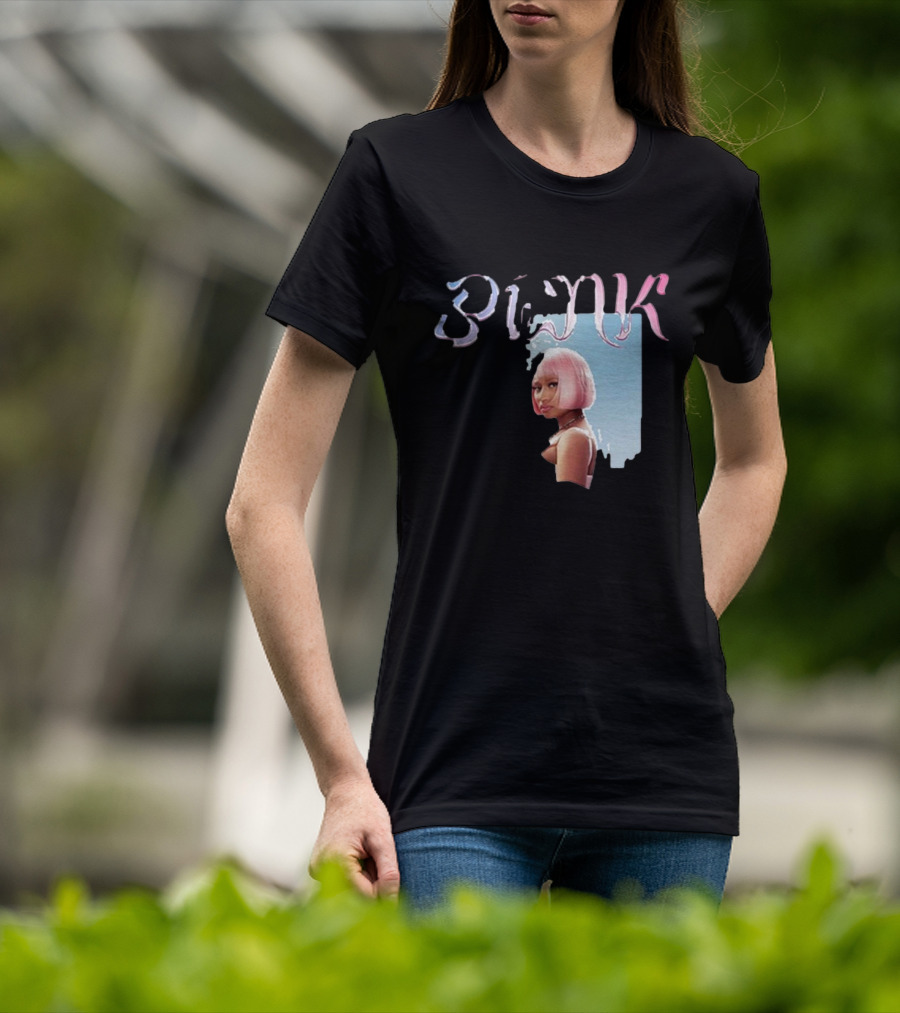 BLΛƆK Nicki Minaj Pink Photo T-Shirt