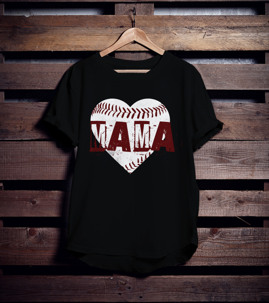 Baseball Heart MAMA T-Shirt