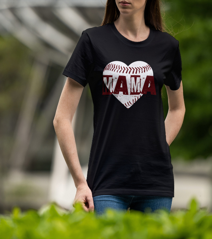 Baseball Heart MAMA T-Shirt