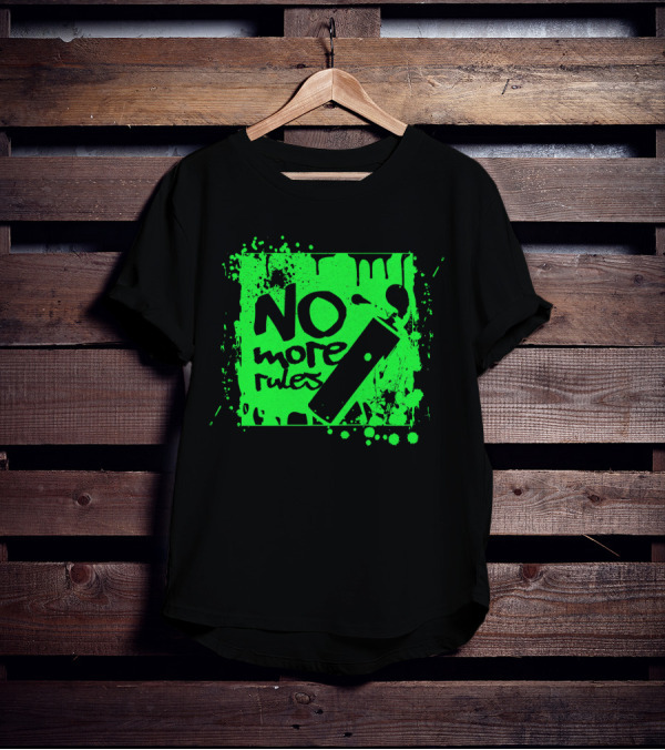 No More Rules Graffiti Spray Paint Splatter T-Shirt