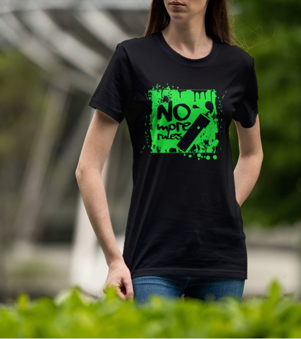 No More Rules Graffiti Spray Paint Splatter T-Shirt