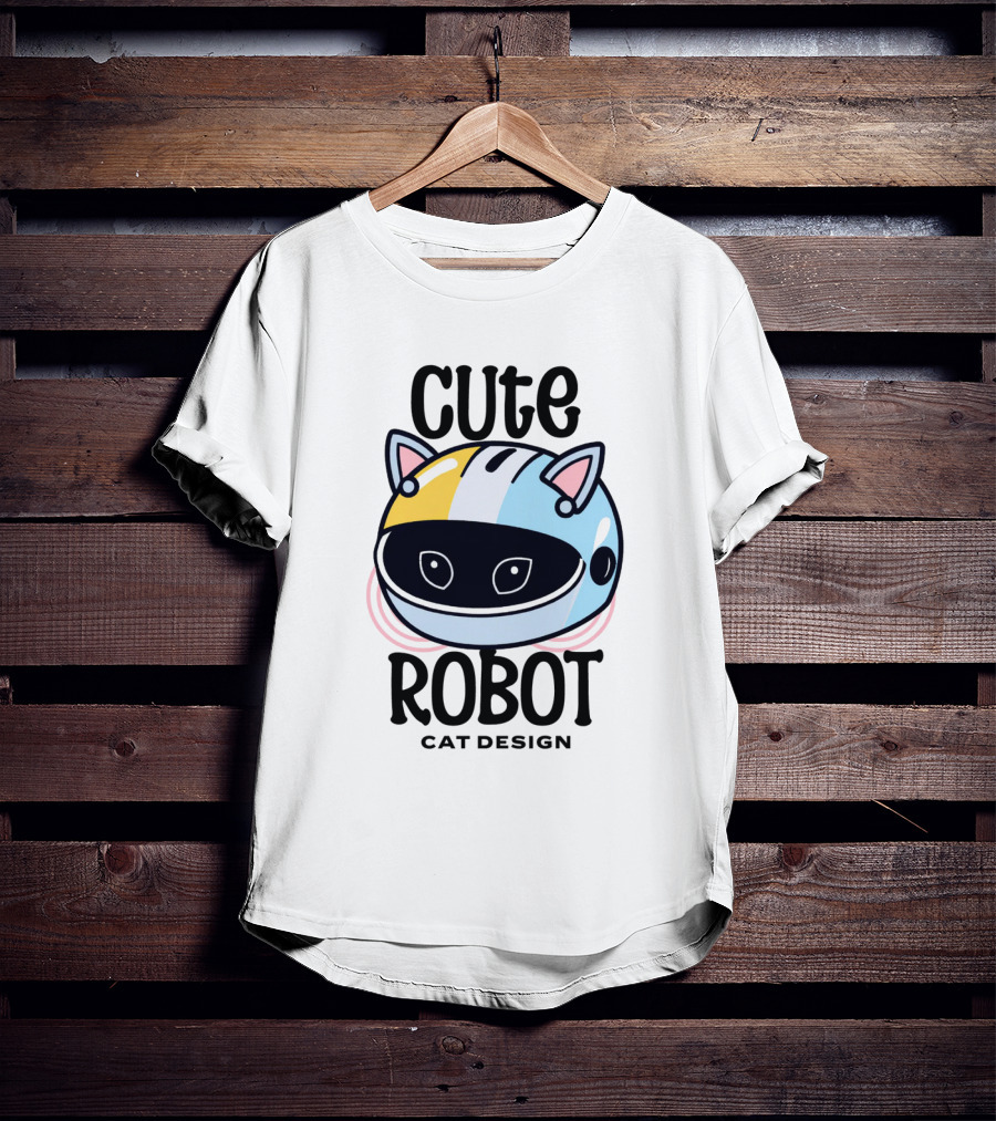 Cute Robot Cat T-Shirt