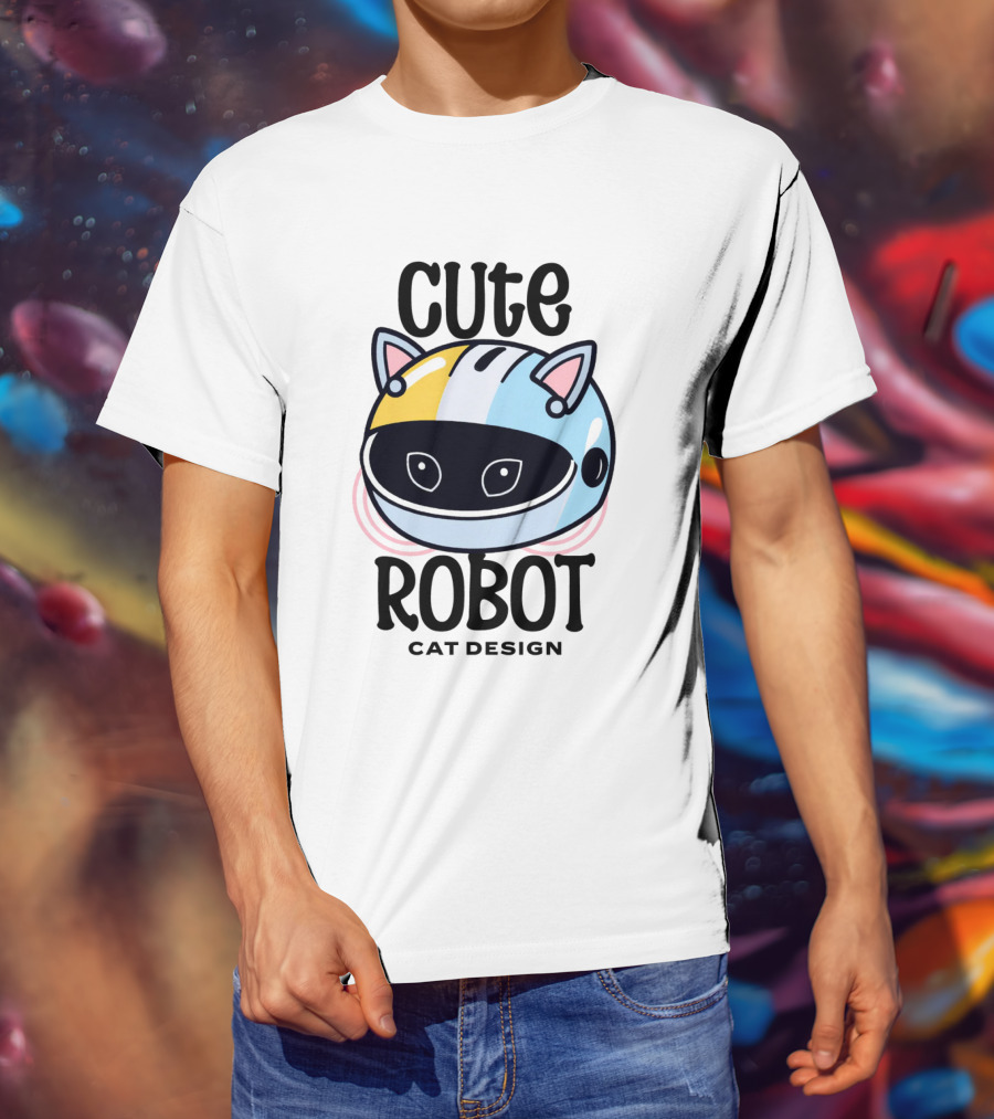 Cute Robot Cat T-Shirt