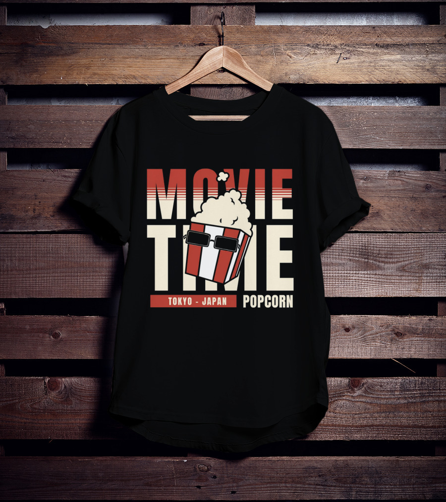 Movie Time Tokyo Japan Popcorn T-Shirt