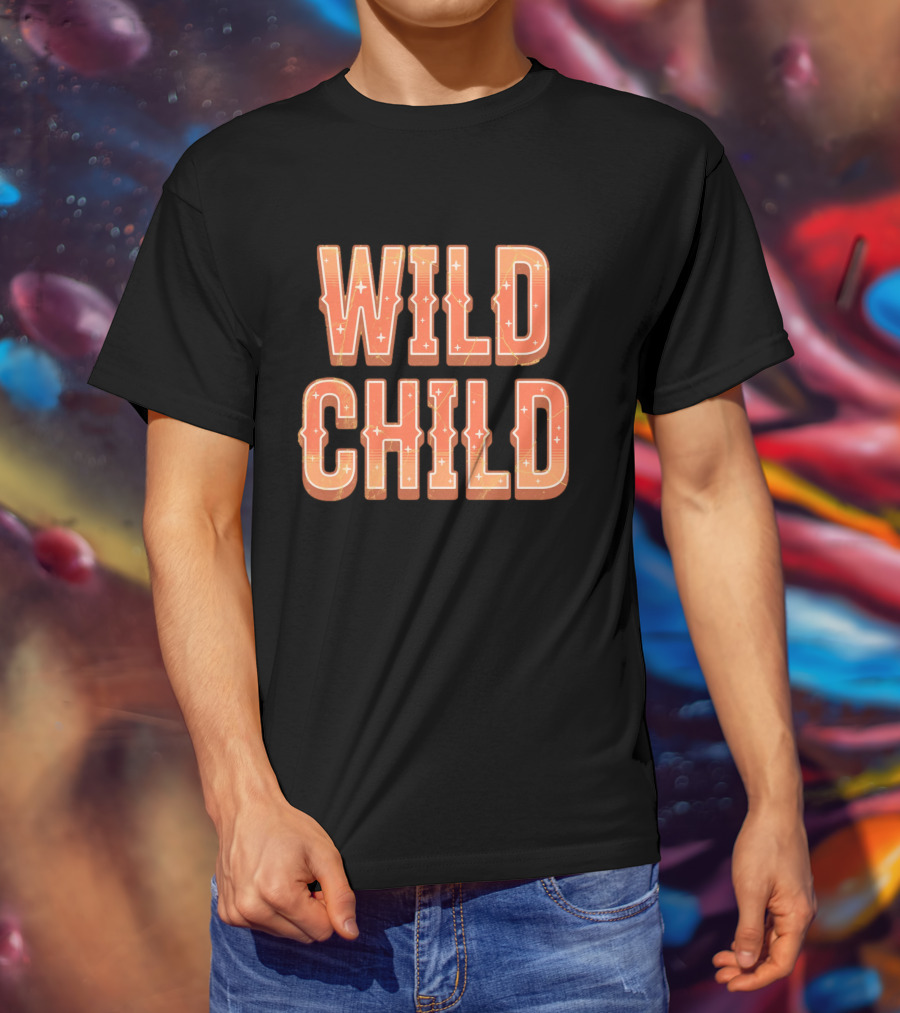 Wild Child Vintage Western Typography T-Shirt