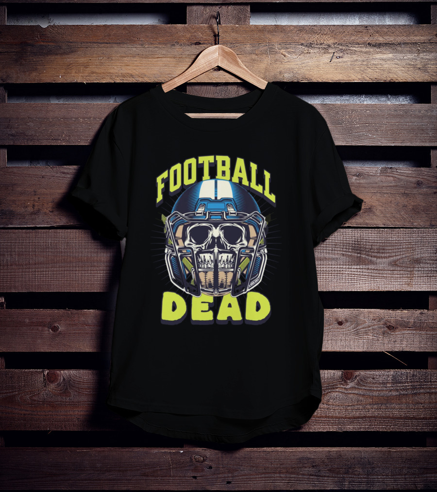 FOOTBALL DEAD Skull Helmet T-Shirt