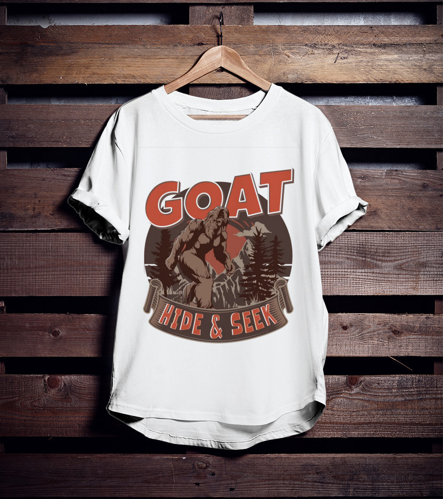 GOAT Bigfoot Hide And Seek Champion In The Forest T-Shirt