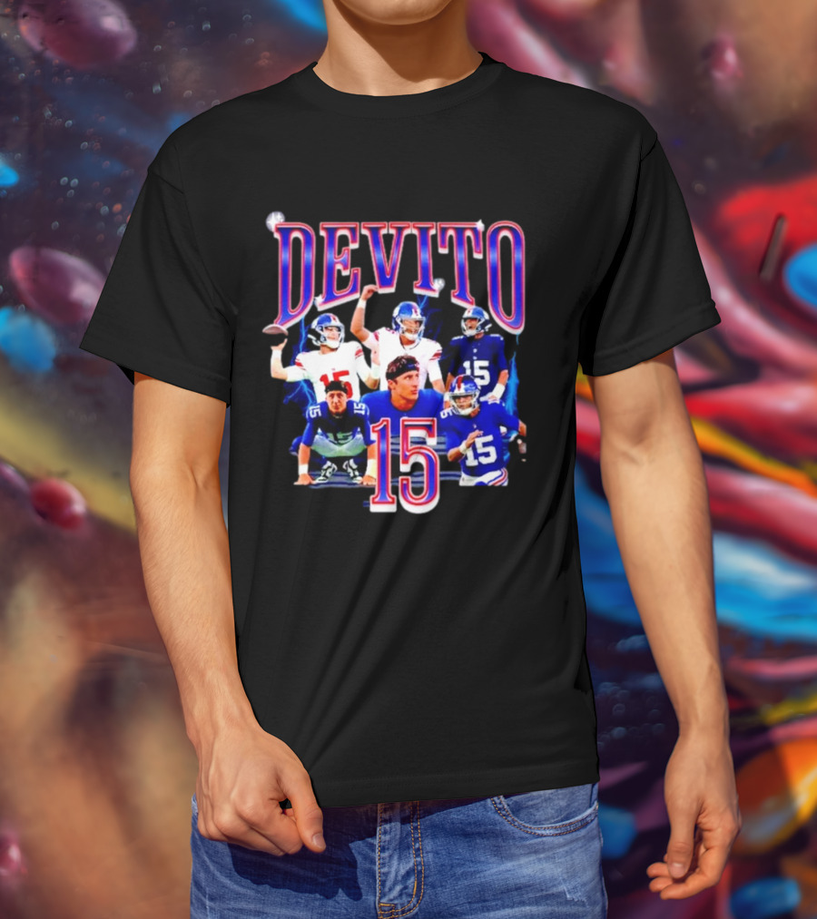 Devito 15 New York Giants Football Player T-Shirt