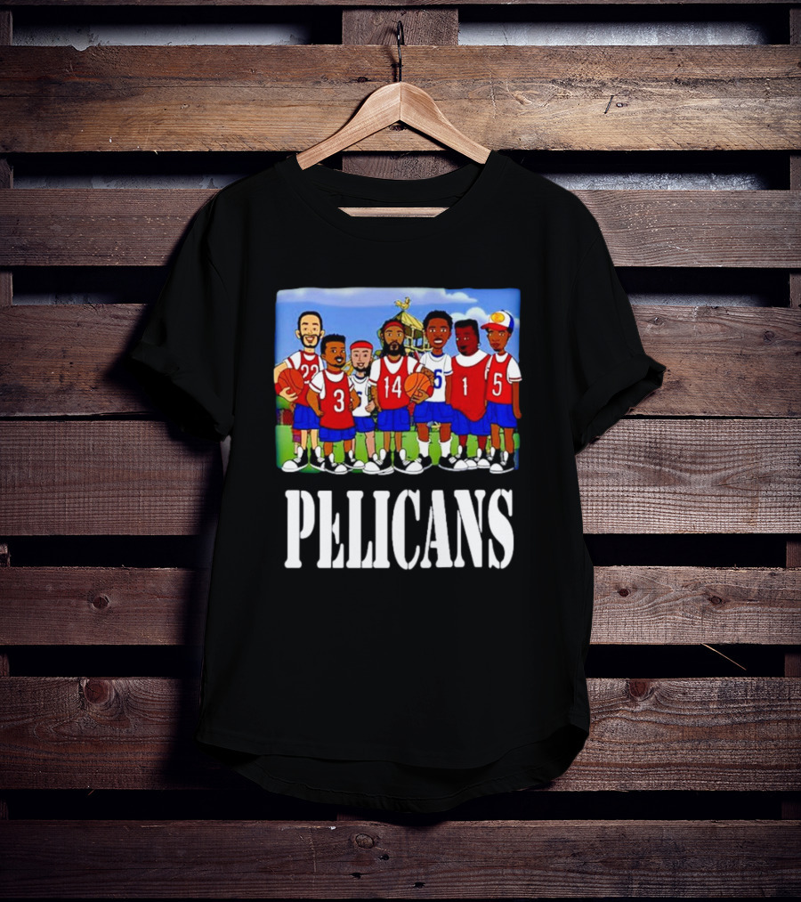 Recess Cartoon Style Characters With Basketball Jerseys Pelicans T-Shirt
