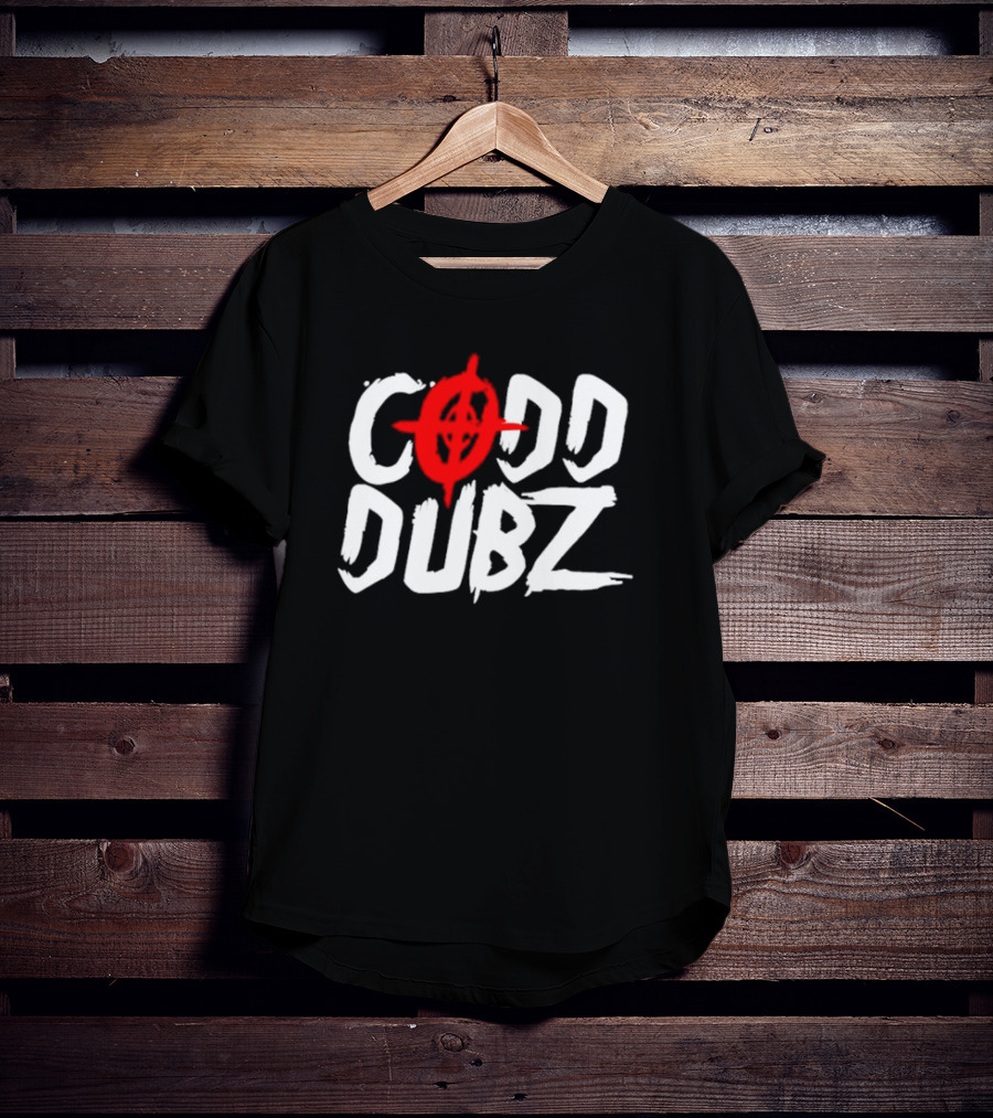 CODD DUBZ Target Dubz Red Target Symbol Bold White Letters T-Shirt