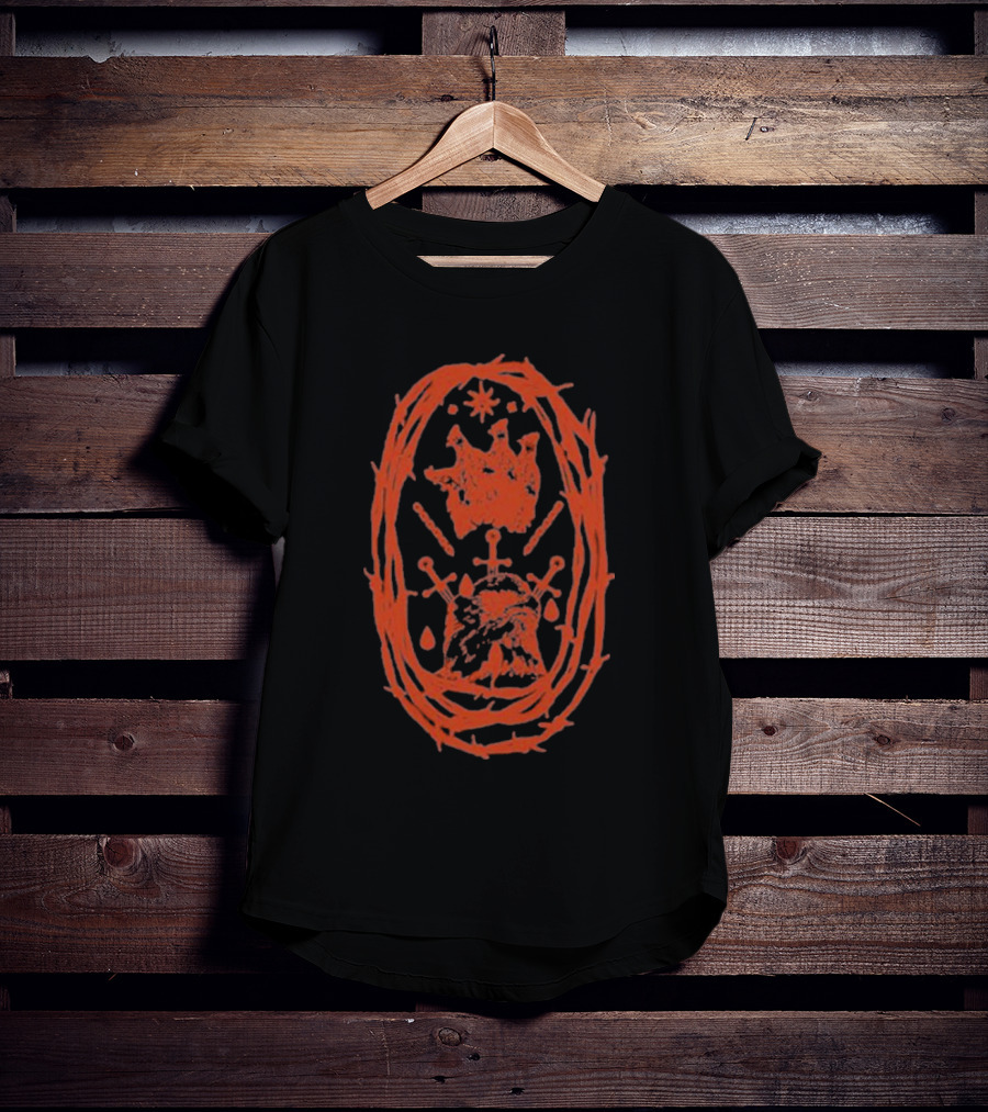 Ideologie Not Your Empire Crown Star Sword Motif T-Shirt