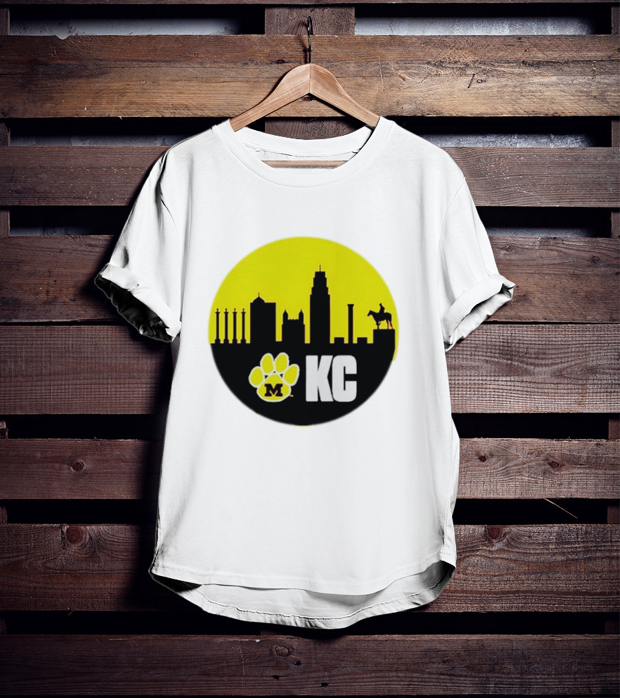 Missouri Tigers Mizzou Kansas City KC Skyline Paw T-Shirt