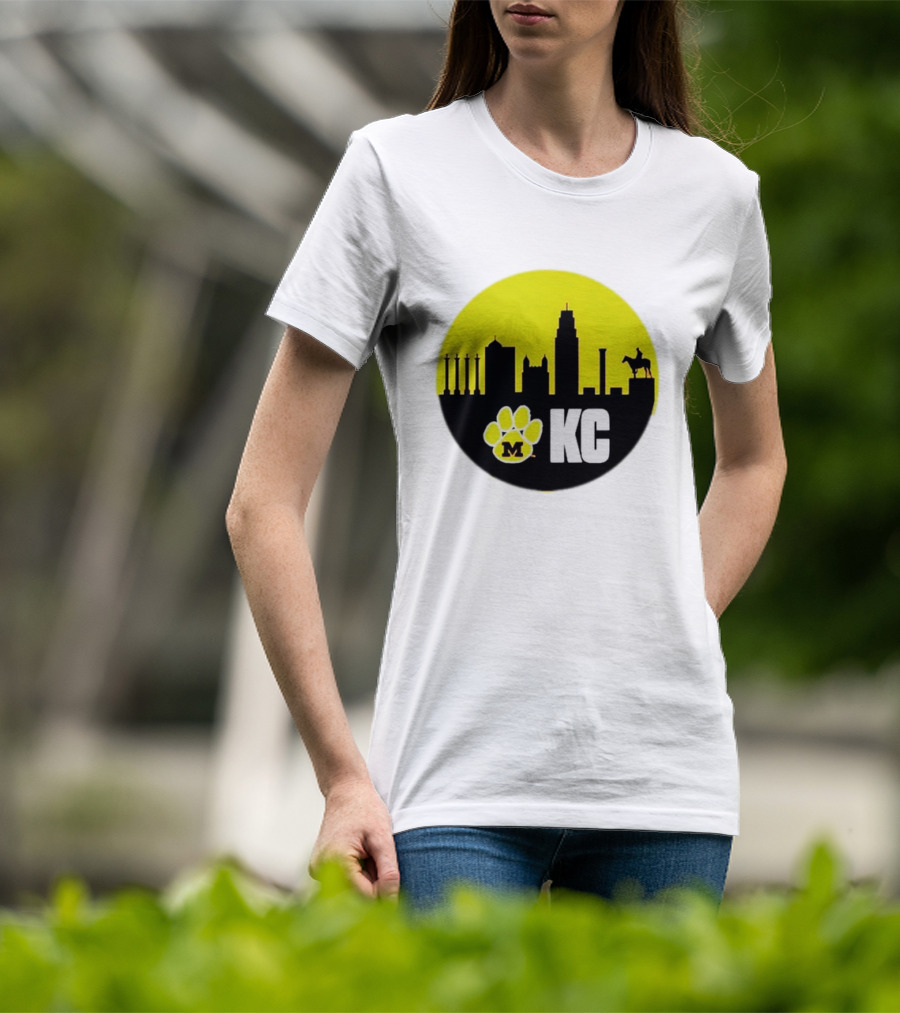 Missouri Tigers Mizzou Kansas City KC Skyline Paw T-Shirt
