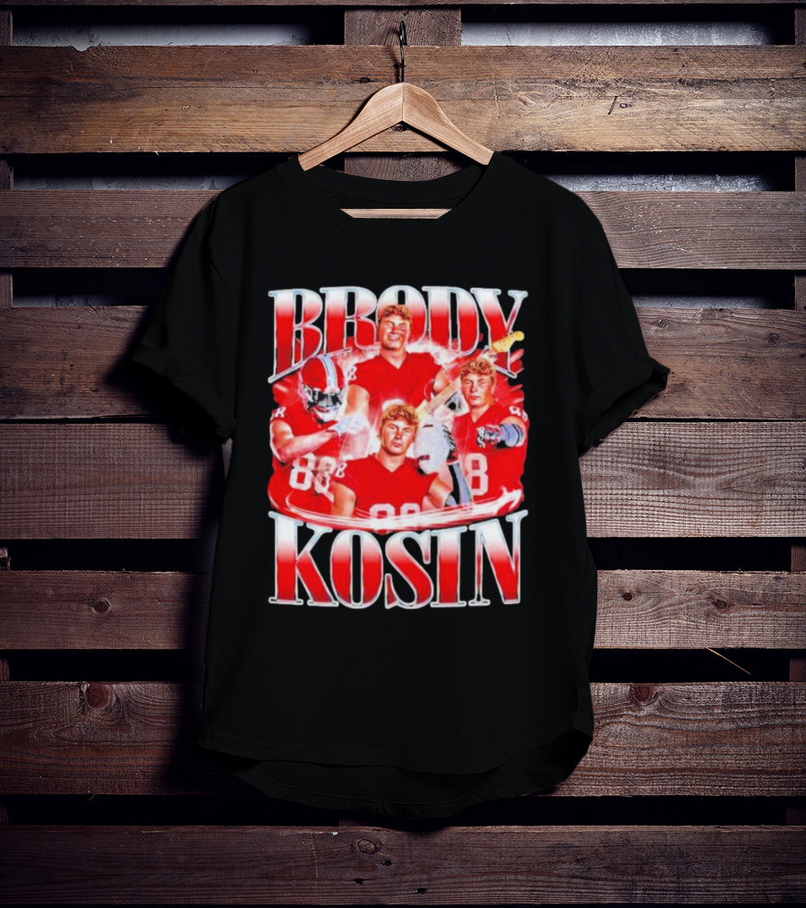 Brody Kosin Indiana Hoosiers 88 Red Football Vintage T-Shirt