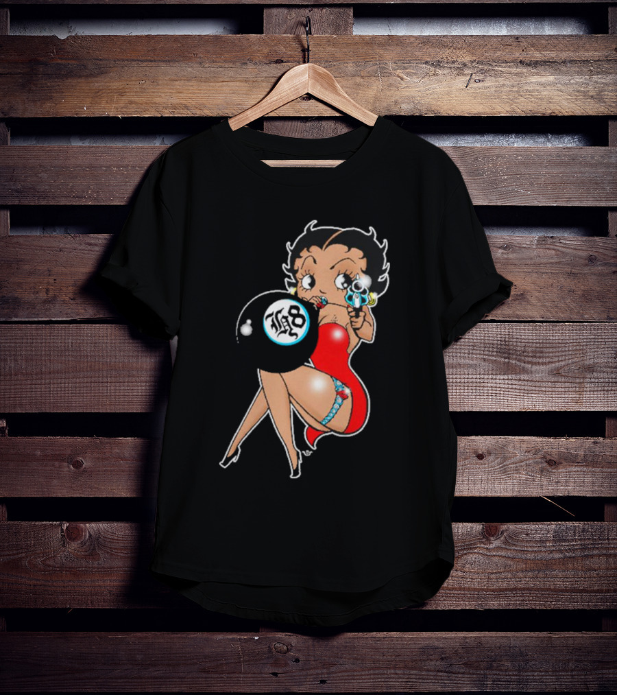 Section H8 Betty Boop Eight Ball Gun T-Shirt